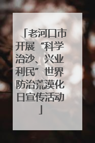 老河口市开展“科学治沙、兴业利民”世界防治荒漠化日宣传活动