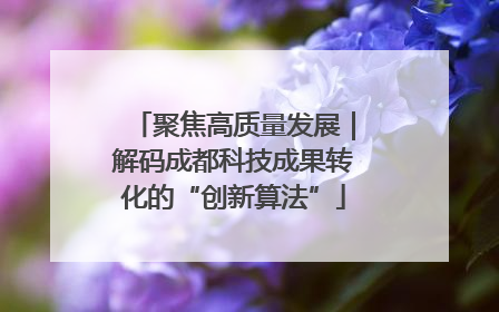 聚焦高质量发展｜解码成都科技成果转化的“创新算法”