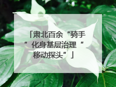 肃北百余“骑手”化身基层治理“移动探头”