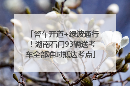警车开道+绿波通行！湖南石门93辆送考车全部准时抵达考点
