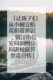 让孩子们从小树立防毒拒毒意识，镇江市公安局润州分局进校展开禁毒宣传