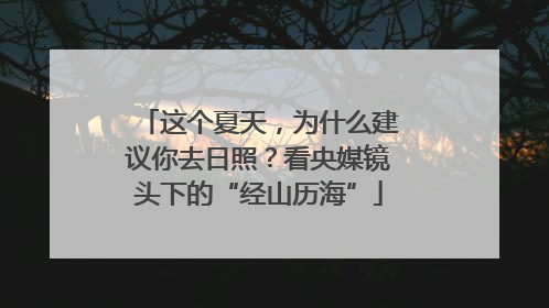 这个夏天，为什么建议你去日照？看央媒镜头下的“经山历海”