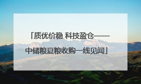 质优价稳 科技盈仓——中储粮夏粮收购一线见闻