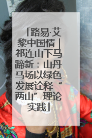 路易·艾黎中国情｜祁连山下马蹄新：山丹马场以绿色发展诠释“两山”理论实践