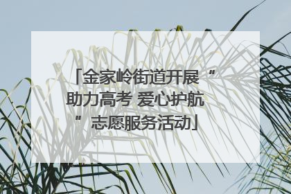 金家岭街道开展“助力高考 爱心护航”志愿服务活动
