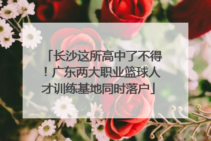 长沙这所高中了不得！广东两大职业篮球人才训练基地同时落户