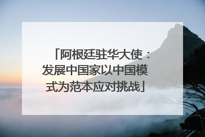 阿根廷驻华大使：发展中国家以中国模式为范本应对挑战