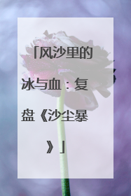 风沙里的冰与血：复盘《沙尘暴》