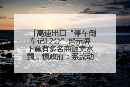 高速出口“停车倒车记12分”警示牌下竟有多名商贩卖水瓢，镇政府：系流动摊位，已多次劝离