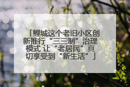 鲤城这个老旧小区创新推行“三三制”治理模式 让“老居民”真切享受到“新生活”