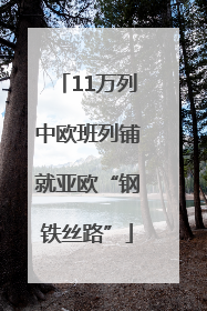 11万列中欧班列铺就亚欧“钢铁丝路”