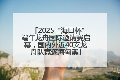 2025“海口杯”端午龙舟国际邀请赛启幕，国内外近40支龙舟队竞逐海甸溪