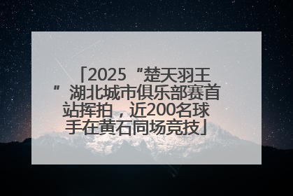 2025“楚天羽王”湖北城市俱乐部赛首站挥拍，近200名球手在黄石同场竞技