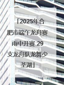 2025年合肥市端午龙舟赛雨中开赛 29支龙舟队龙舞少荃湖