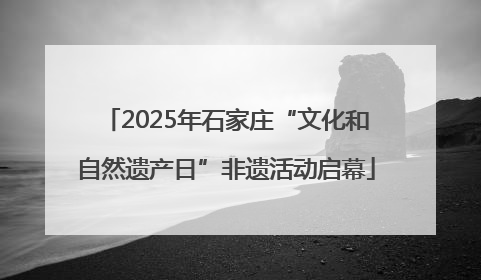 2025年石家庄“文化和自然遗产日”非遗活动启幕