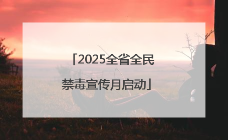 2025全省全民禁毒宣传月启动