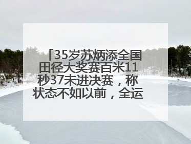 35岁苏炳添全国田径大奖赛百米11秒37未进决赛，称状态不如以前，全运会争取上替补