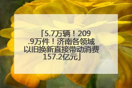 5.7万辆！209.9万件！济南各领域以旧换新直接带动消费157.2亿元
