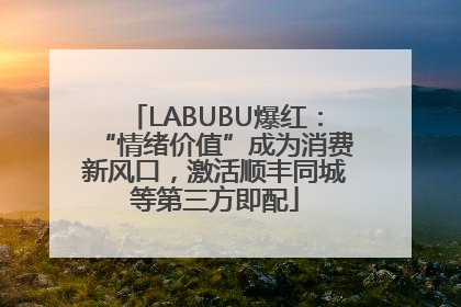 LABUBU爆红：“情绪价值”成为消费新风口，激活顺丰同城等第三方即配